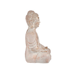 WHITE AND GOLD POLYRESIN HANDS TOGETHER BUDDHA 