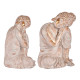 BUDDA POLIRESINA TESTA LATO DESTRO BIANCO E ORO