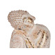 WHITE GOLD POLYRES SEATED HEAD RIGHT SIDE BUDDHA 