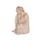 WHITE AND GOLD POLYRESIN RELAXED BUDDHA