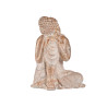 WHITE AND GOLD POLYRESIN RELAXED BUDDHA