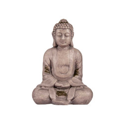 SMALL GREY POLYRESIN HANDS TOGETHER BUDDHA 