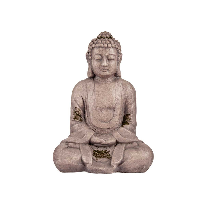 BUDDA POLIRESINA MANI GIUNTE PICCOLO GRIGIO