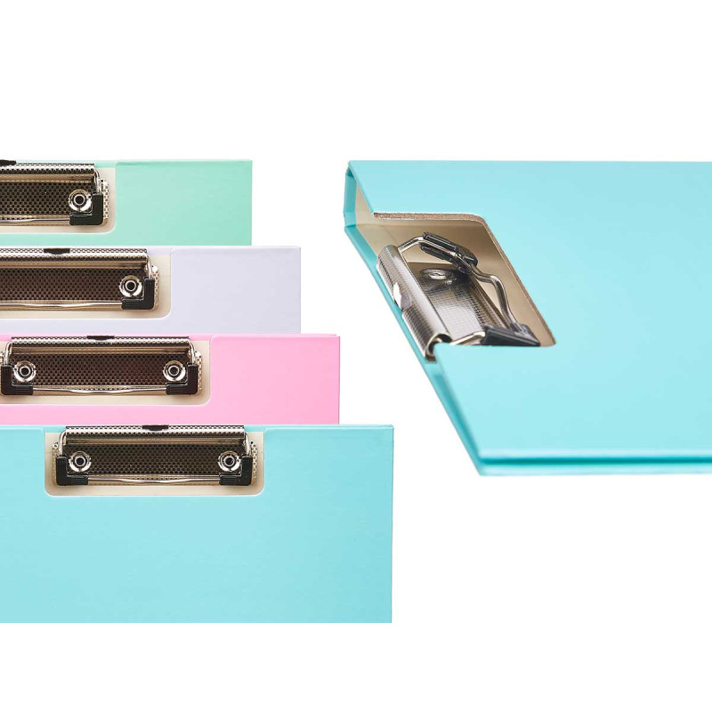 CLIPBOARD FOLDER A4  PASTEL COLORS ASSORT 4