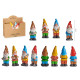 NAIN JARDIN CERAMIQUE 25CM COULEURS VIVES SET 4