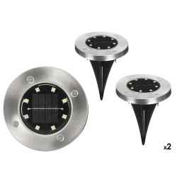 SET 2 LUCES SOLARES LUZ CALIDA