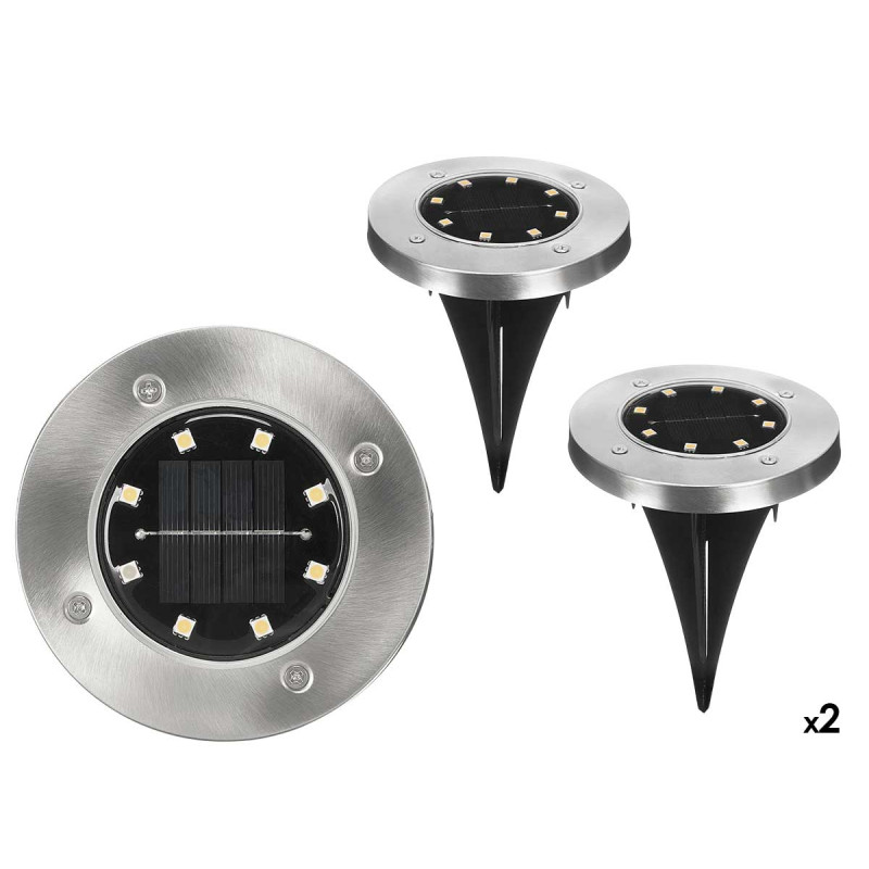 SET 2 LUCES SOLARES LUZ CALIDA