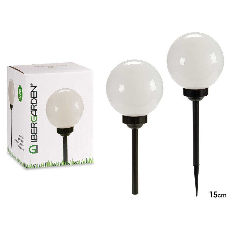 15CM PLASTIC ROUND SOLAR GARDEN LIGHT 