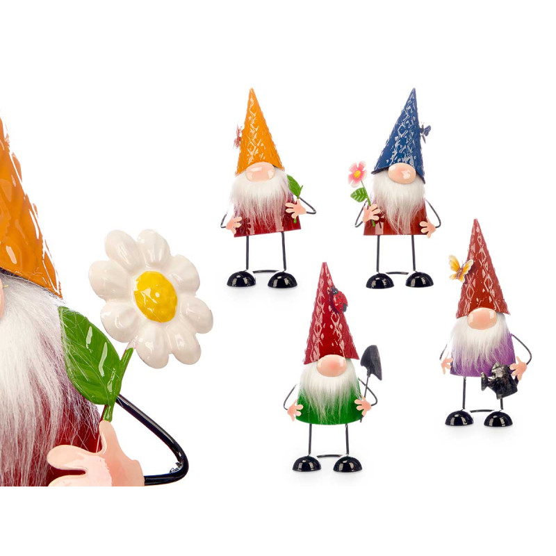 GNOME EN FER BLANC LISSE ASSORT 4