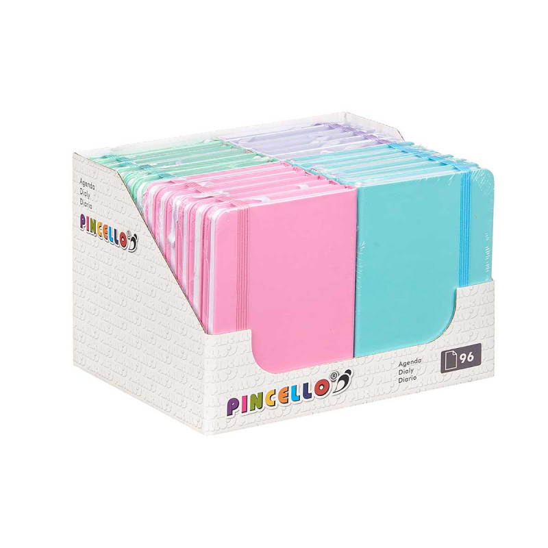 POCKET AGENDA 96 SHEETS ELASTIC PASTEL C ASSORT 4