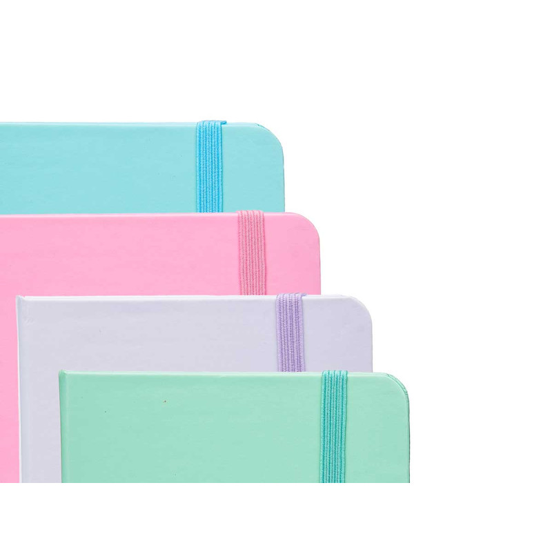 POCKET AGENDA 96 SHEETS ELASTIC PASTEL C ASSORT 4