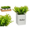 ARTIFICIAL PLANT WHITE CEMENT POT
