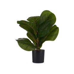 CACTO ARTIFICIAL VASO PLÁSTICO PRETO 