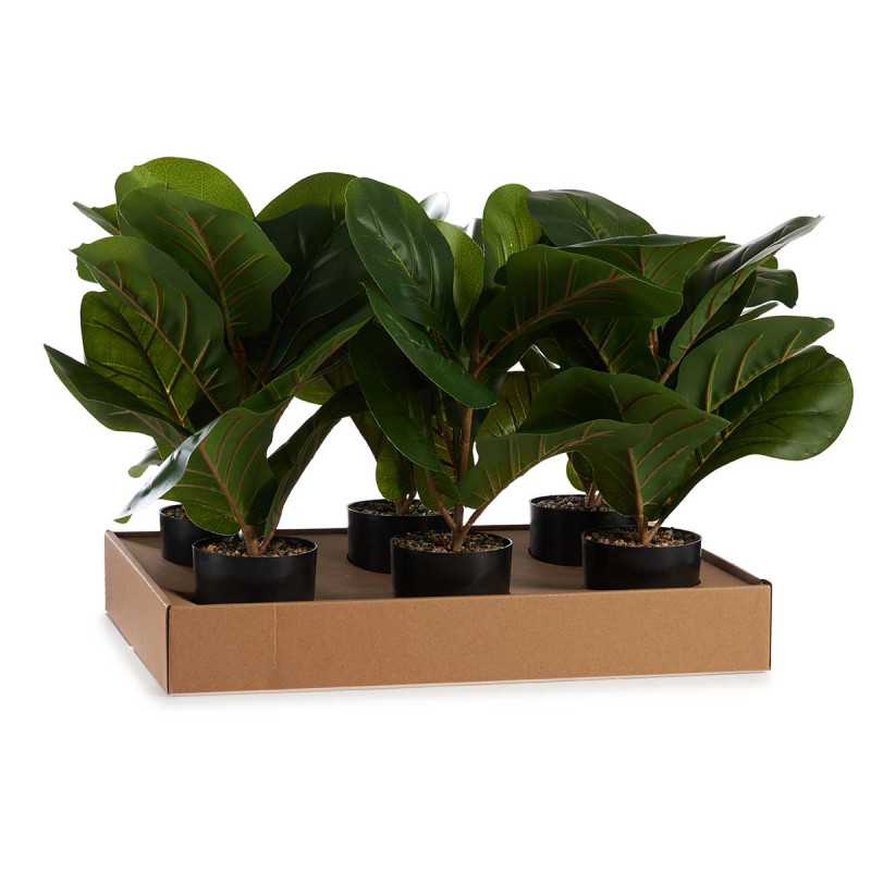 ARTIFICIAL PLANT BLACK PLASTIC POT