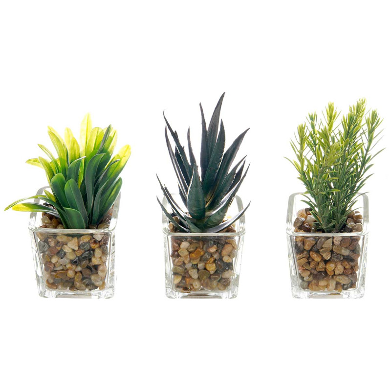 POT PLANTE VERRE SET 3