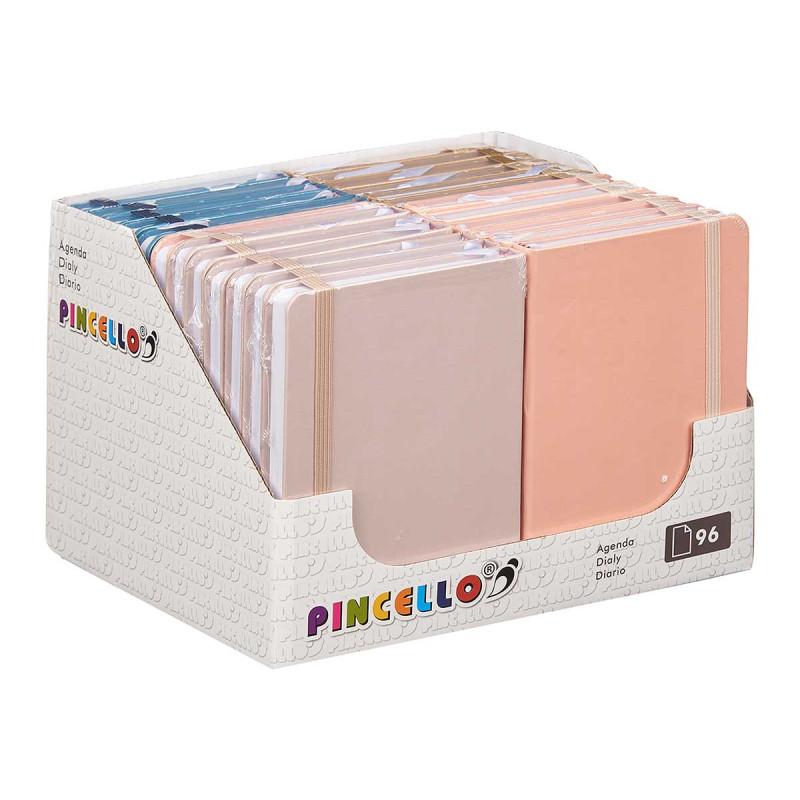 POCKET AGENDA 96 SHEETS ELASTIC NEUTRAL C ASSORT 4