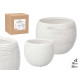 SET 2 POTS RAYURES BLANCS 19 25CM