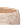 SET 2 POTS RAYURES BEIGE 19 25CM