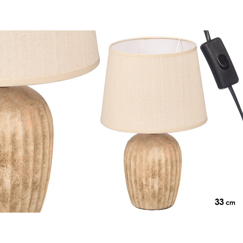 LAMPADA ENVELHECIDA RISCAS VERTICAIS 33CM