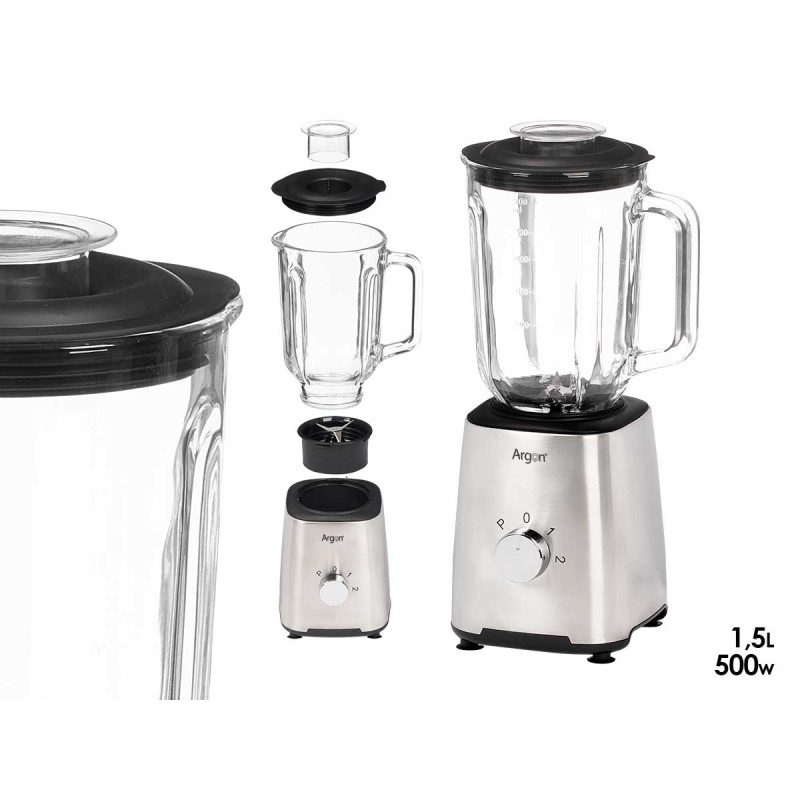 1,5L GLASS JAR STEEL BLENDER 500W