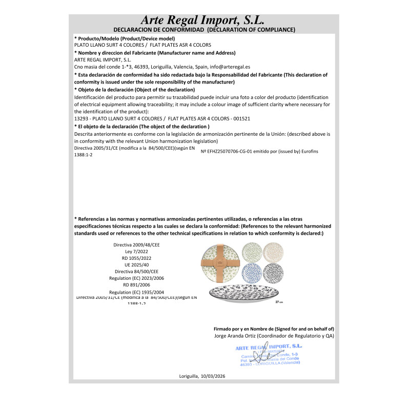  FLAT PLATES ASR 4 COLORS