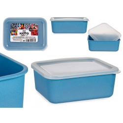 RECIPIENTE BAMBÙ BLU COPERCHIO PLASTIC 19X14X6,8CM