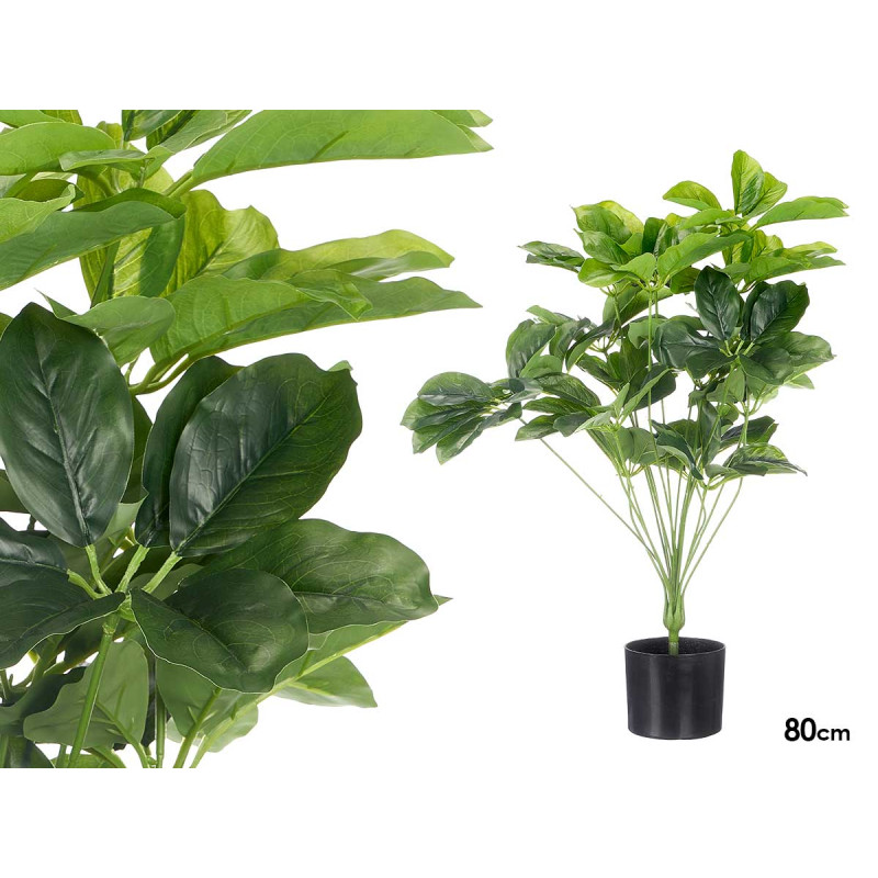 VASO PLANTA FOLHAS OVALADAS 80CM