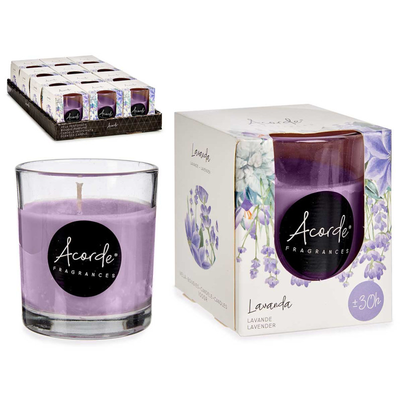 BOUGIE VERRE 30 HEURES LAVANDE