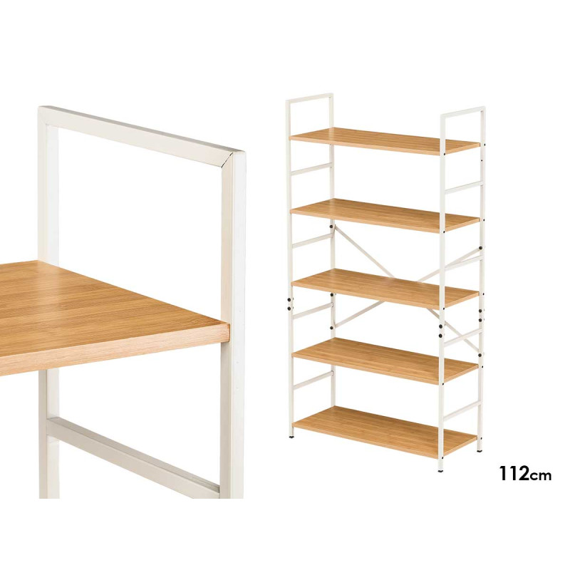 WHITE 5 TIER SHELF
