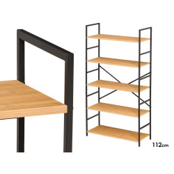 ÉTAGÈRE 5 ÉTAGES NOIRE