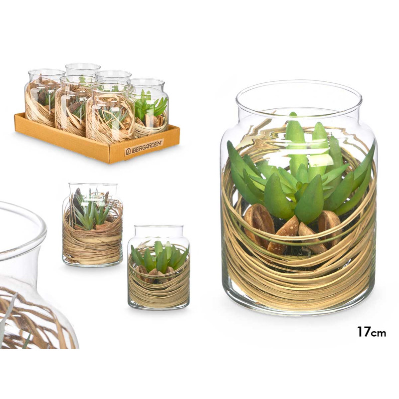 VASO VIDRO FLOR SORT 2 MOD