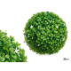 ROUND BALL 22CM GREEN LEAVES WHITE FLOWERS