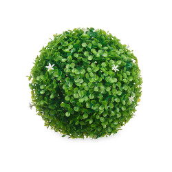 BOLA REDONDA 22 CM FOLHAS VERDES FLORES BRANCAS