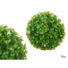 BOULE RONDE 17CM FEUILLES VERTES FLEURS BLANCHES