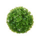 ROUND BALL 17CM GREEN LEAVES WHITE FLOWERS