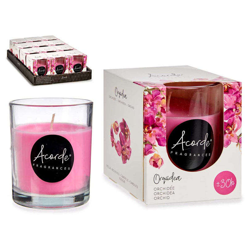 BOUGIE VERRE 30 HEURES ORCHIDEE