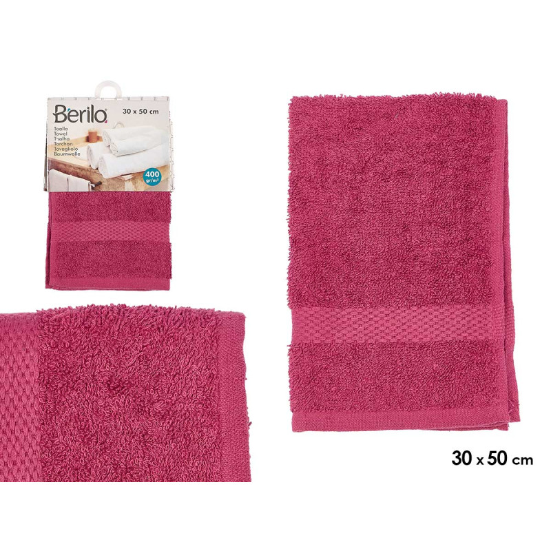 SERVIETTE LISSE 30X50 GRENAT