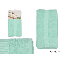 SERVIETTE LISSE 90X150 TURQUOISE