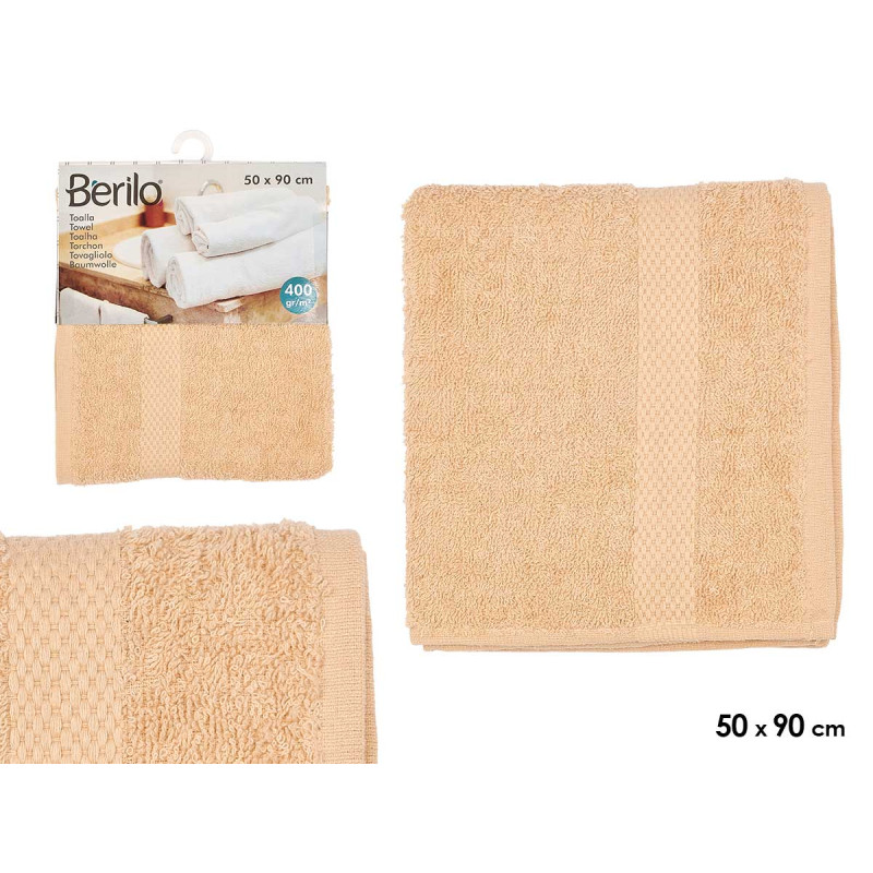 TOALHA LISA 50X90 COR CREME 