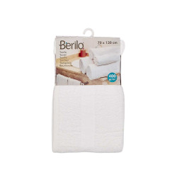 SERVIETTE DE BAIN LISSE 70X130 COULEUR BLANC 