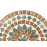 SET MESA MOSAICO MARRON 2 SILLAS FORJA NEGRA