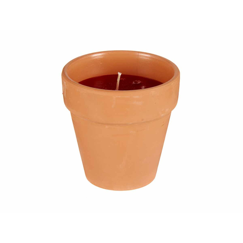 VELA VASO BARRO GERANIO