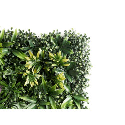 JARDIM VERTICAL FOLHA ROXA E AMARELA 50X50CM