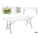 TABLE PLIANTE EN RÉSINE 180CM