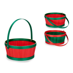 CESTO BAMBÙ NATALE  ROTONDO ASS.2 COL