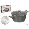 GRAY FORGED INDUCTION CASSEROLE 24CM
