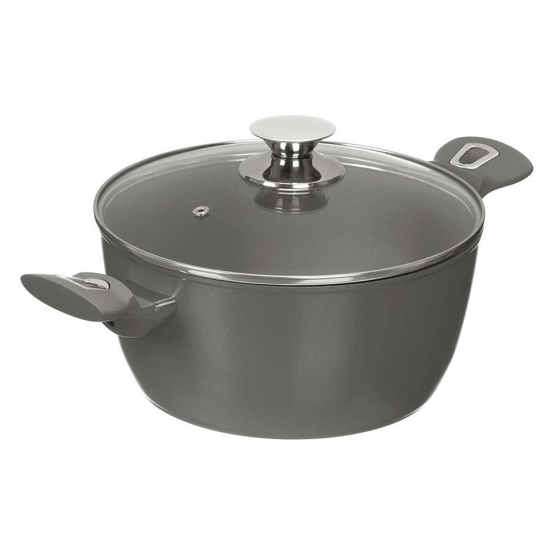 COCOTTE A INDUCTION FORGEE GRISE 24CM
