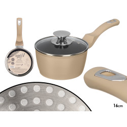 CASSEROLE INDUCTION FORGEE BEIGE 16CM