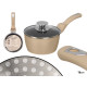 BEIGE FORGED INDUCTION SAUCEPAN 16CM