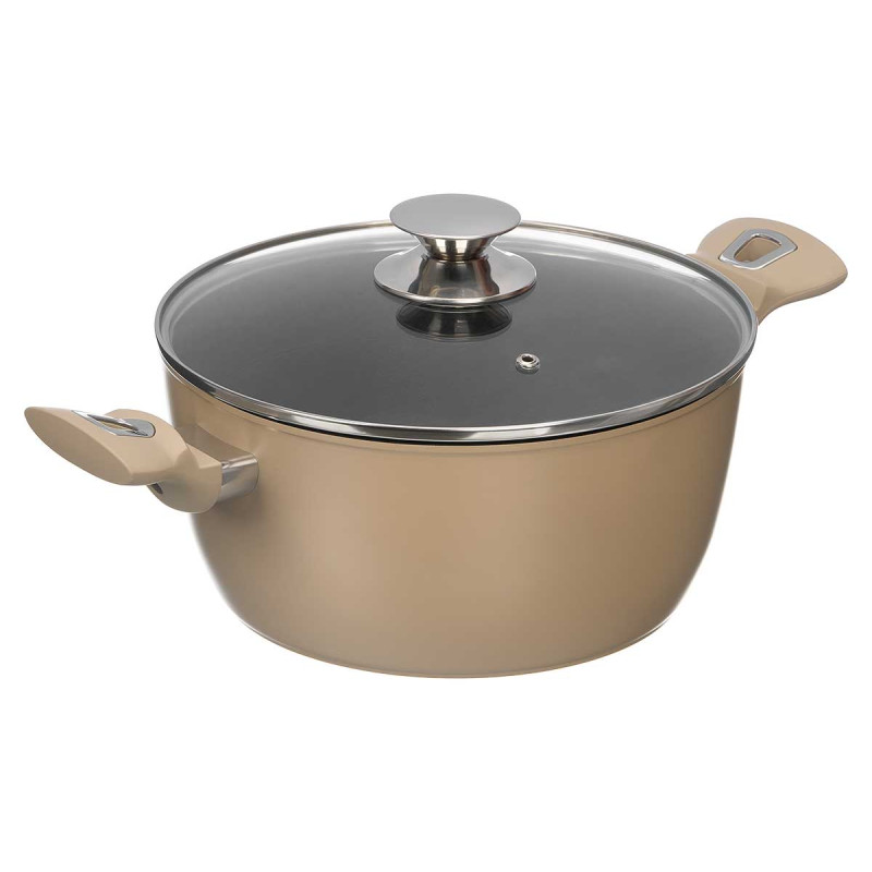 COCOTTE A INDUCTION FORGEE BEIGE 24CM
